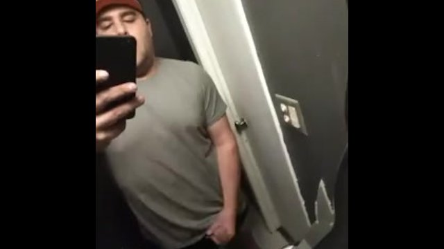 Jerking at party bathroom