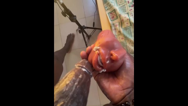 BBC toy Throat fuck experience