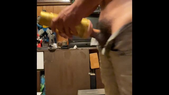 Stroking my dick + deep..