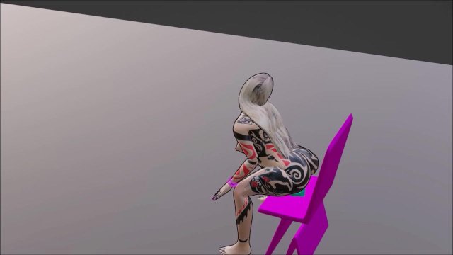 SATISFYING HERSELF WITH..