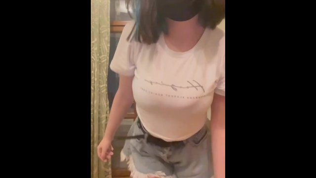 Pretty girl in short shorts