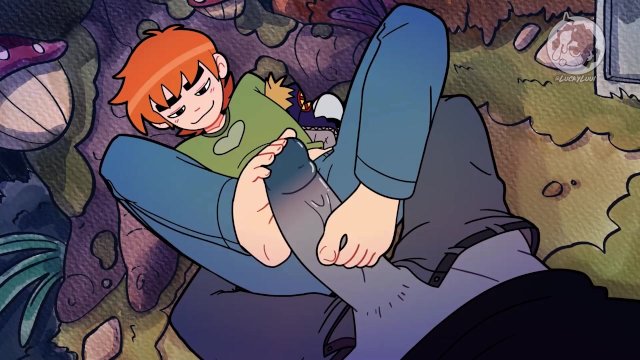 Scott's outdoors footjob..