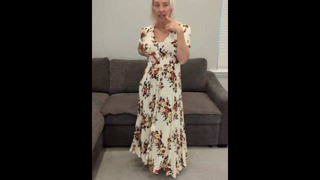 Long Floral Dress & Tan High..