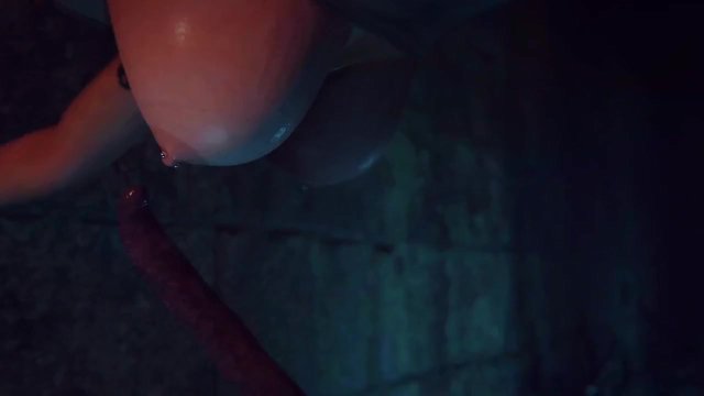 монстр ебет ее..