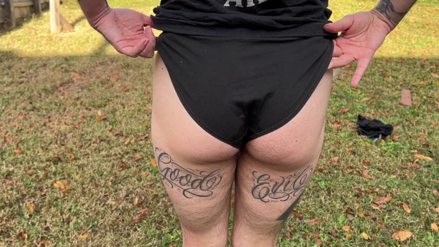 Peeing My Black Cotton..